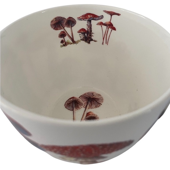 Mushroom Coffee Mugs Tea Cups Bluebird and Willow Bone China 4-pc - Picture 14 of 16